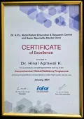 dr hinal gupta clinical residency excellence certificate