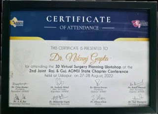 dr nikunj gupta aomsi 3d surgical planning certificate