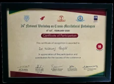 dr nikunj gupta craniomaxillofacial workshop certificate