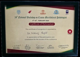 dr nikunj gupta craniomaxillofacial workshop certificate