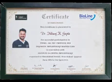 dr nikunj gupta zygomatic implantology masterclass certificate